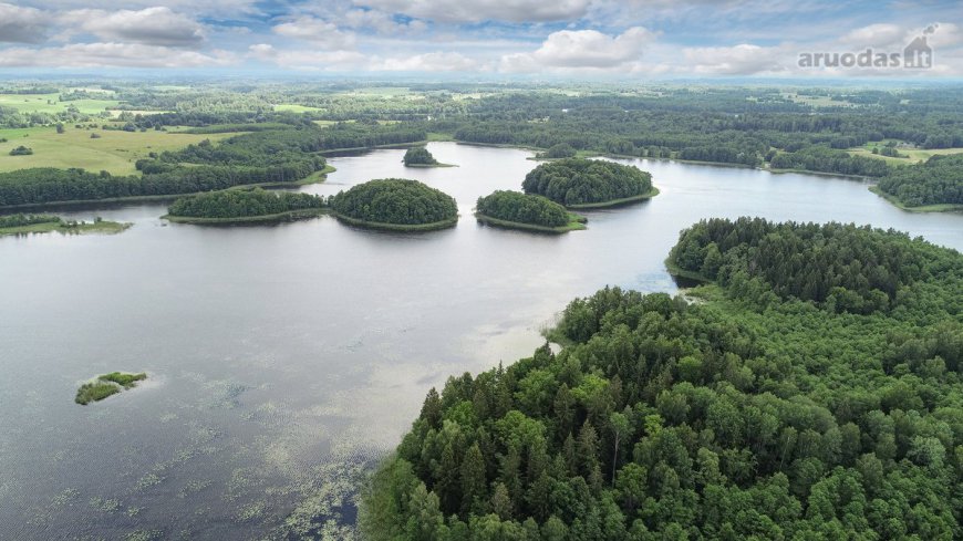 Parduodamas 14 ha sklypas su 300m ežero pakrante ir mišku, Zarasų raj.