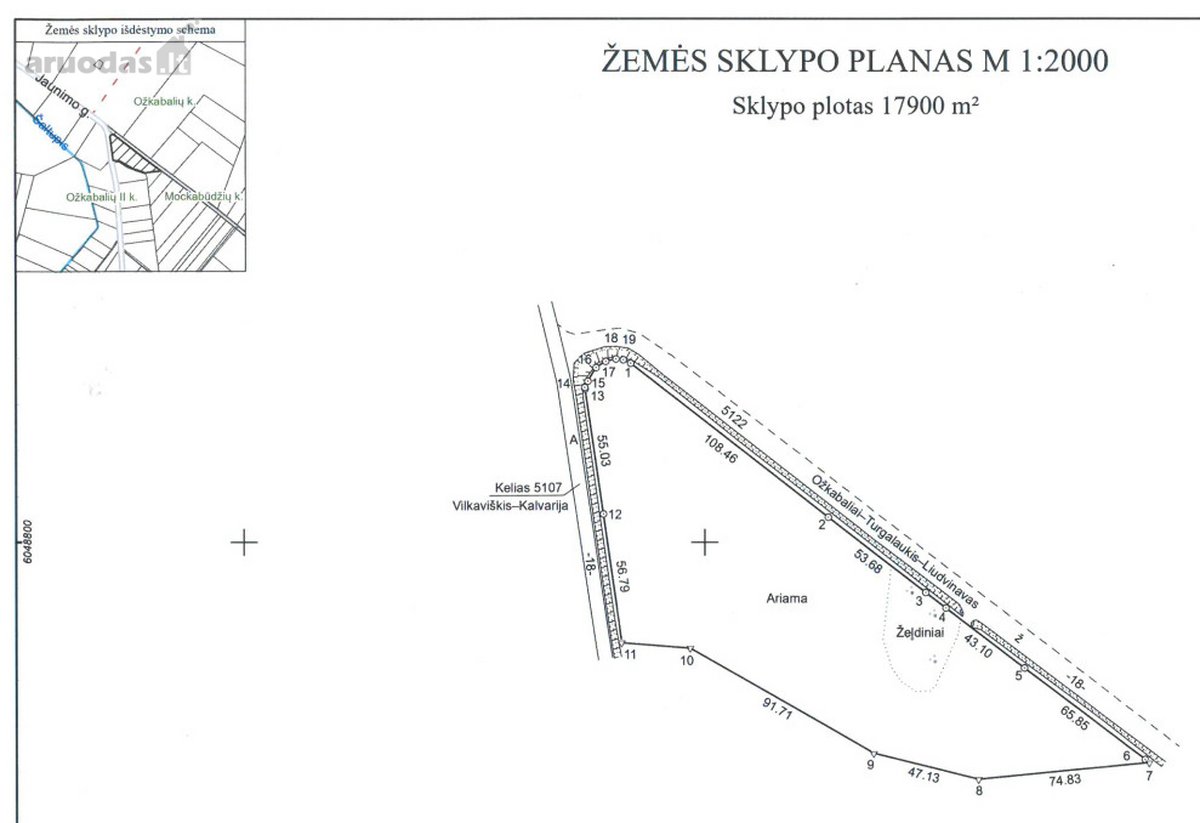 Parduodamas 1,79 Ha žemės ūkio Paskirties Sklypas - Zukis